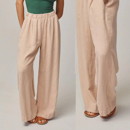 HEMP  PANTS LIGHT BROWN