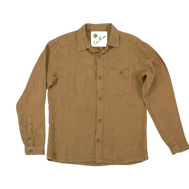 HEMP  SHIRT BROWN COLOR