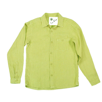 HEMP  SHIRT LIGHT GREEN